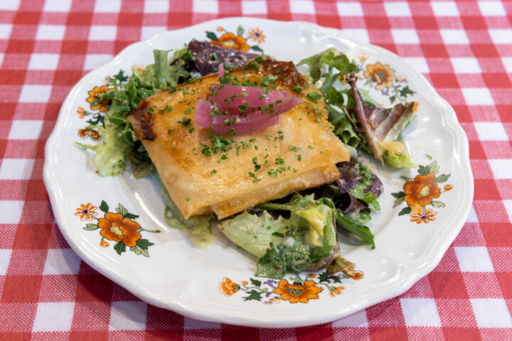 L’antr’O-Potes' "Crispy St. Marcelin cheese, honey, and rosemary"